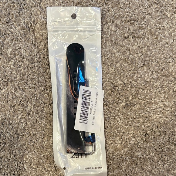 None Other - Replacement Black Marble 20mm Watch Band Strap for Smartwatches